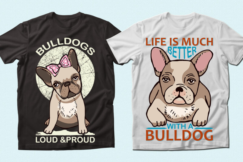 Trendy 20 Bulldog quotes T-shirt Designs Bundle — 98% Off