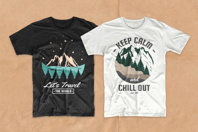 Adventure t shirt designs bundle, outdoor t-shirt designs, editable adventure quotes t-shirt design pack collection, commercial use t shirt designs, vector t shirt design