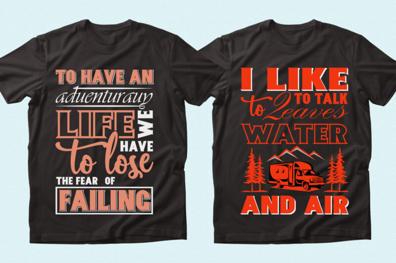 Trendy 20 Travelling / Camping / Hiking quotes T-shirt Designs Bundle — 98% Off