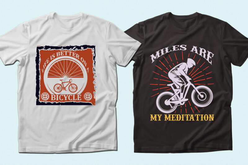 Trendy 20 Bicycle quotes T-shirt Designs Bundle — 98% Off