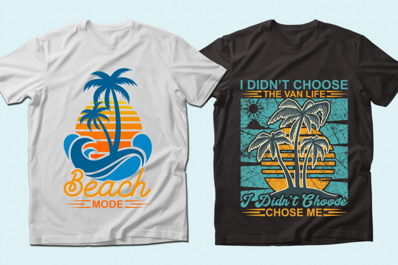 Trendy 20 Beach / Summer quotes T-shirt Designs Bundle — 98% Off