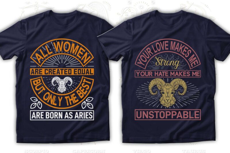 173 Mega Zodiac Quotes T-shirt Designs Bundle — 99% Off