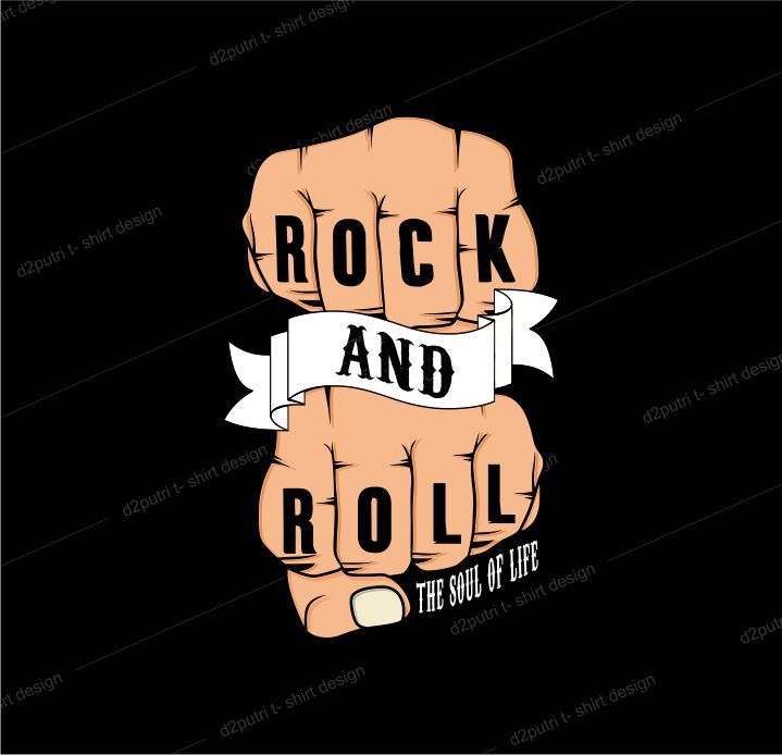 music t shirt design graphic, vector, illustration rock and roll lettering typography