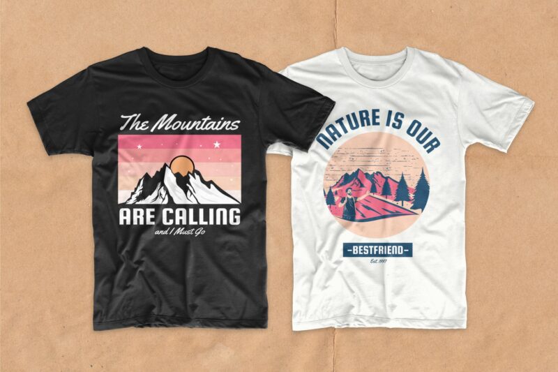 Adventure t shirt designs bundle, outdoor t-shirt designs, editable adventure quotes t-shirt design pack collection, commercial use t shirt designs, vector t shirt design