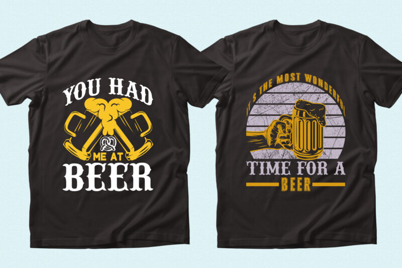 Trendy 20 Beer quotes T-shirt Designs Bundle — 98% Off