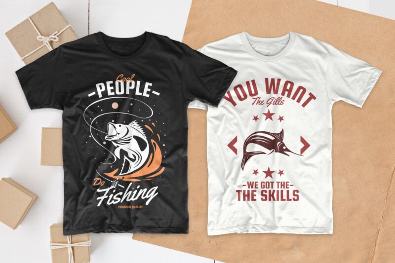 Fishing t shirt designs bundle, Editable Fishing quotes t-shirt design pack collection, commercial use t shirt designs, Vector t shirt design