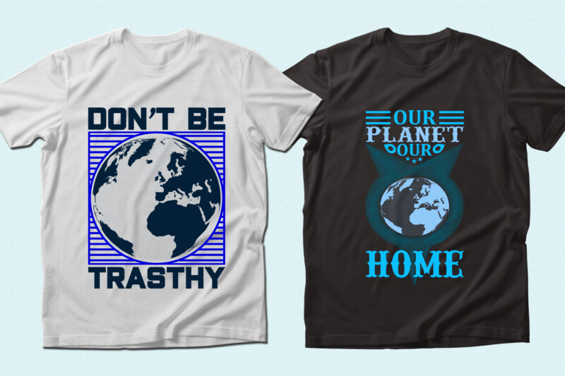 Trendy 20 Earth Day quotes T-shirt Designs Bundle — 98% Off