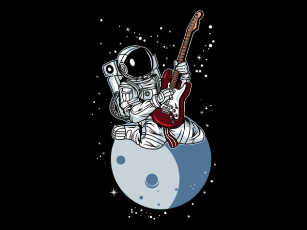 Astronaut rock star 2 t shirt vector