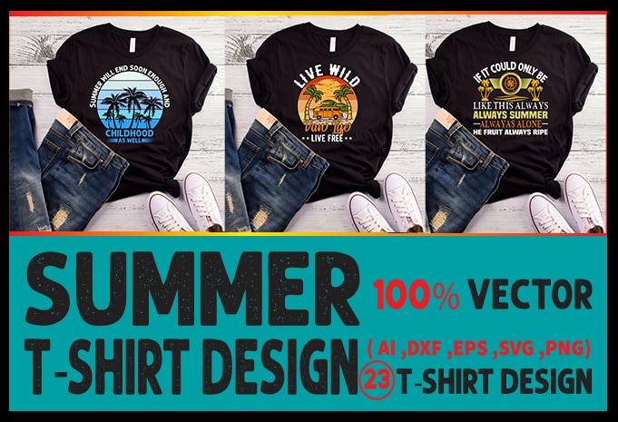 Best selling summer t-shirt designs bundle – 23 summer t shirt designs ...