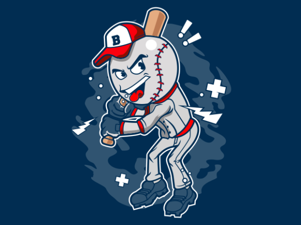 Baseball mascot t shirt template