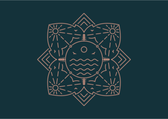 Nature Mandala 2 T shirt vector artwork