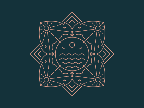 Nature mandala 2 T shirt vector artwork