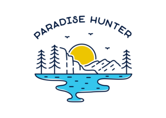 Paradise Hunter 3 t shirt illustration