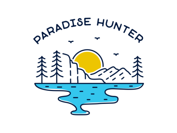Paradise hunter 3 t shirt illustration