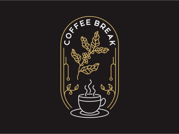 Coffee break 2 t shirt vector file