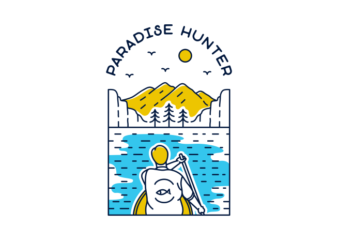 Paradise Hunter 2 t shirt illustration