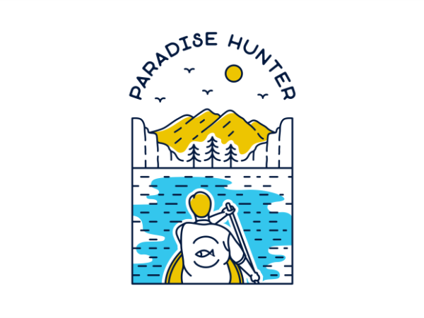Paradise hunter 2 t shirt illustration