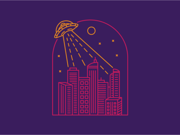 Ufo attack 1 t shirt vector graphic