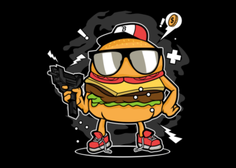 BURGER SHOOT t shirt template