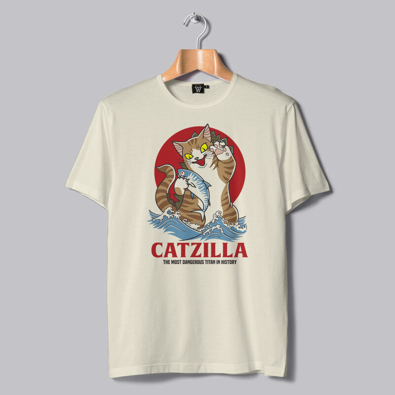 t-shirt vector CATZILLA