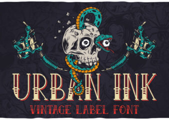 Urban Ink – Tattoo style layered label font