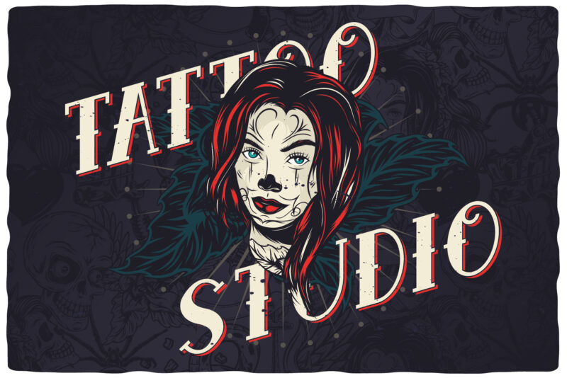 Urban Ink – Tattoo style layered label font