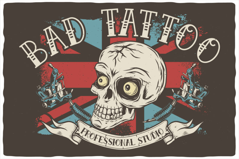 Urban Ink – Tattoo style layered label font