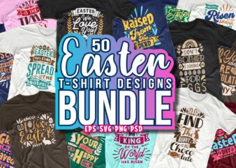 Easter day t shirt design bundle typography lettering inspiring quotes for commercial use