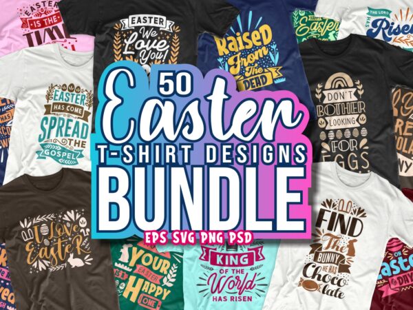 Easter day t shirt design bundle typography lettering inspiring quotes for commercial use