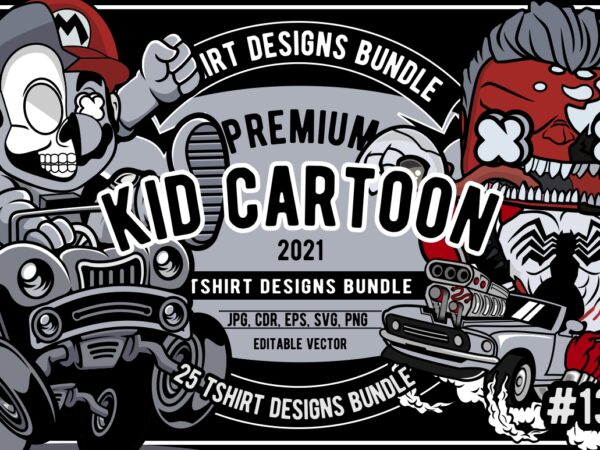 25 kid cartoon tshirt designs bundle #13