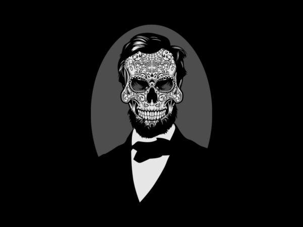 Dead lincoln t shirt vector illustration