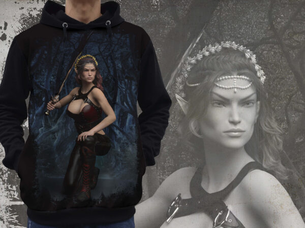 Fantasy elf queen t shirt graphic design