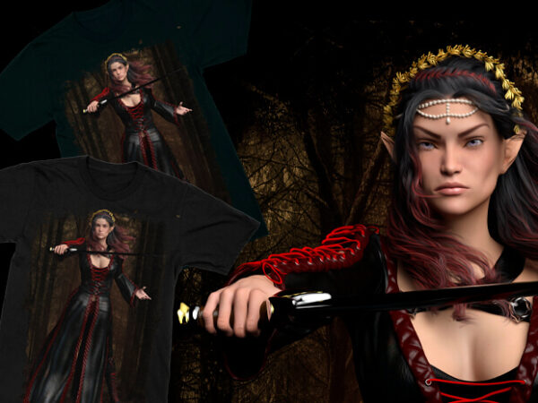 Fanatasy elf queen 2 t shirt graphic design