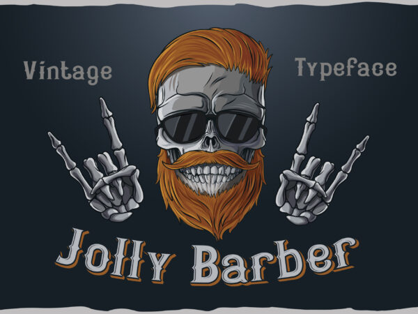 Jolly barber vector clipart