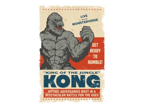 Kingkong t shirt vector art