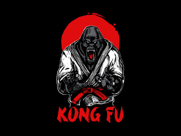 Kong fu t shirt vector art