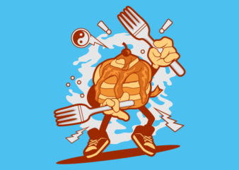 KUNGFU PANCAKE t shirt vector art