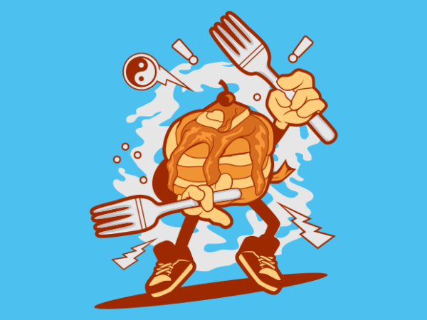 Kungfu pancake t shirt vector art