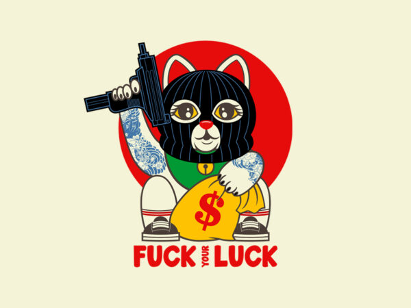 Luck t shirt vector graphic