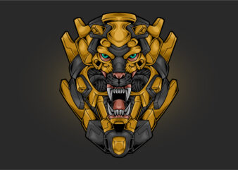 Lion head cyberpunk