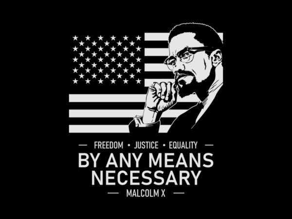 Malcolm x t shirt designs for sale