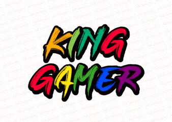 King gamer T-Shirt Design