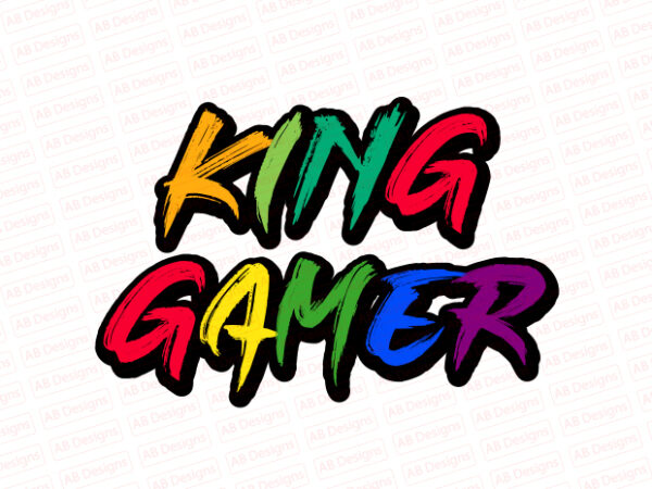 King gamer t-shirt design