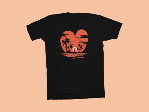 I love sunset t shirt design, we love sunset t shirt design, summer t shirt design for sale