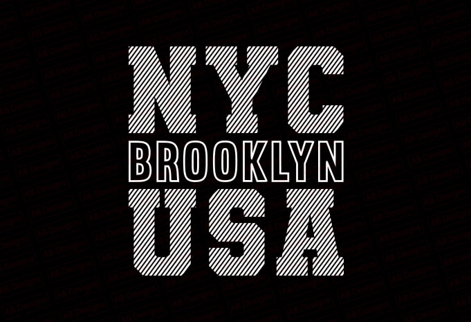 NYC Brooklyn USA T-Shirt Design