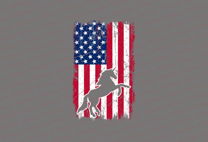 American unicorn flag bundle, USA flag, United state flag T-Shirt Design