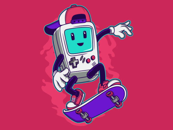 Skate gamer t shirt template vector