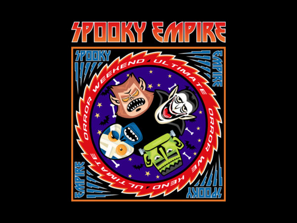 Spooky empire t shirt template vector