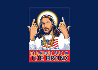 STRAIGHT OUTTA THE BRONX t shirt template vector