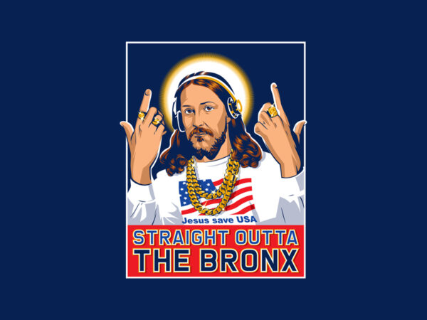 Straight outta the bronx t shirt template vector